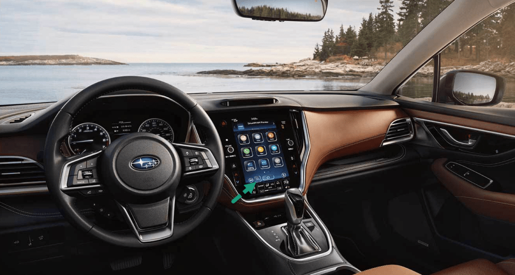 A photo of the Subaru Outback Interior to show the Auto Start/Stop Button in place. 